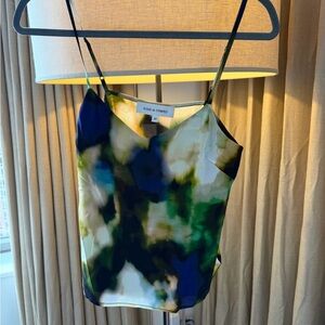 SOLID & STRIPED Blue and Green Camisole